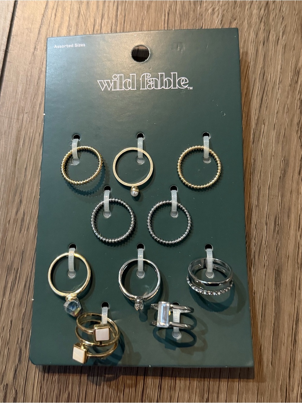 wild fable Gold & Silver Mixed Metal Stackable Ring Set